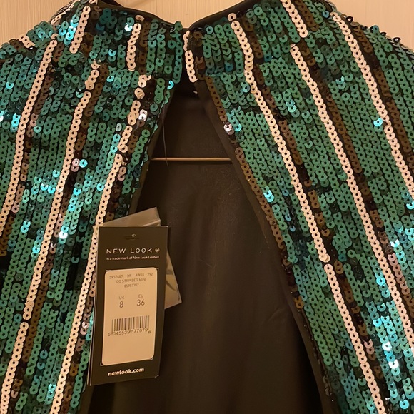 Striped Sequin Mini Dress by New Look - Picture 3 of 5